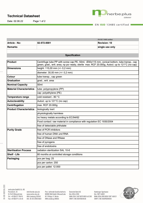 

Technical Datasheet 02 572 8001


